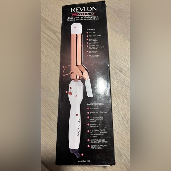 The Revlon Pro Collection 1 1/4” Rose Gold Curling Iron - Picture 2 of 3